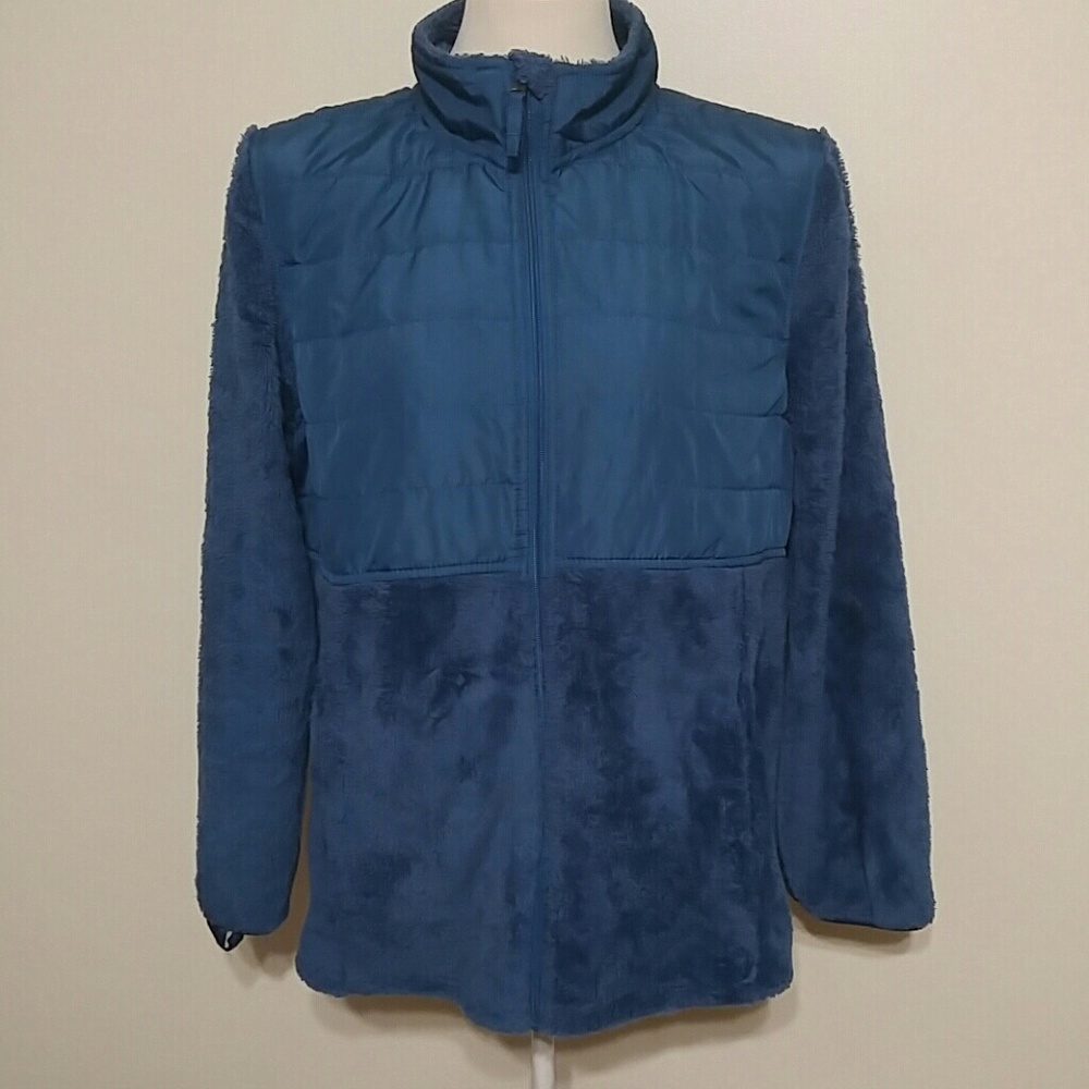 Faded Glory teal fuzzy quilted jacket size 1X(16W)